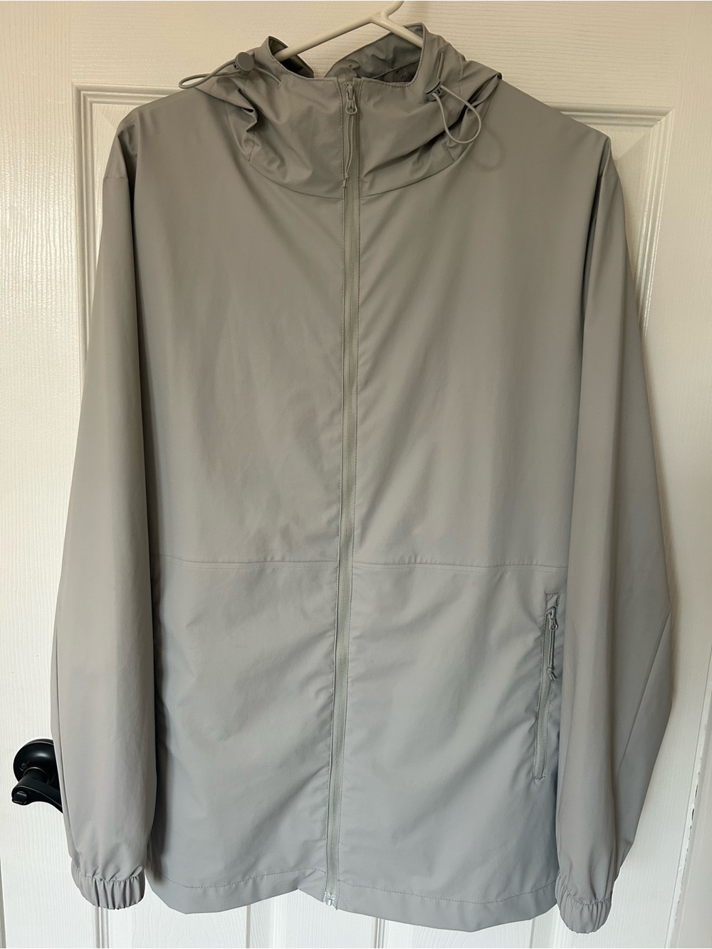 RAINS Waterproof Hooded Jacket Gray Unisex S/M Lightweight Raincoat